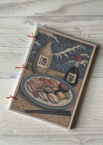 Sushi-Woodcut